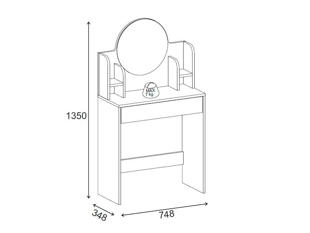 Idis" dressing table with wooden...