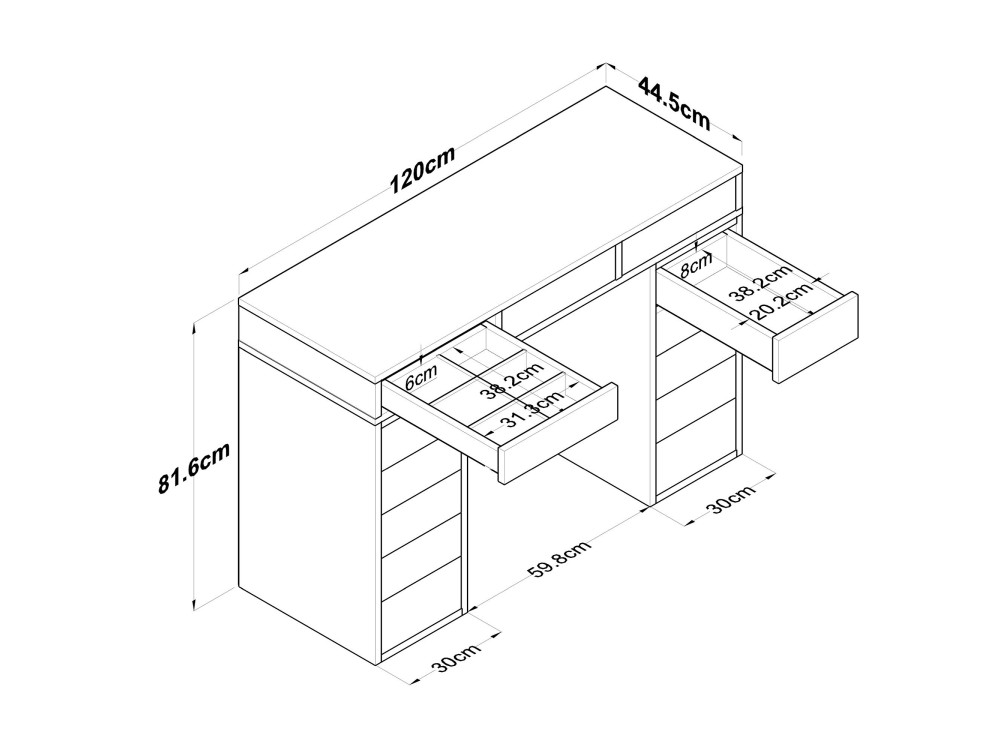 Sena" dressing table with integrated...