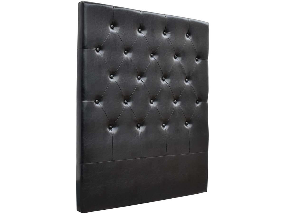 Padded headboard  90cm "Deco" made of PVC - BLACK