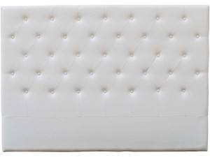 Padded headboard - For 140 cm DECO bed - Made of PVC -WHITE
