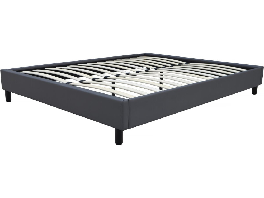 Andy box spring - 160 x 200 cm - PVC - Anthracite gray