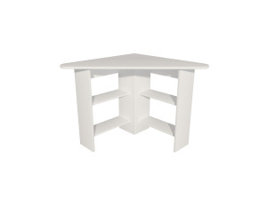 Corner" wooden desk - 80 x 80 x 73 cm - White