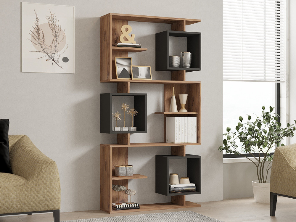 Icardi" wooden bookcase - 90 x 24 x...
