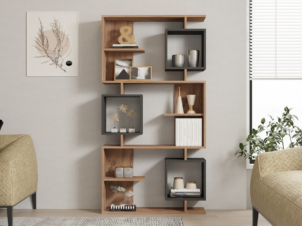 Icardi" wooden bookcase - 90 x 24 x...