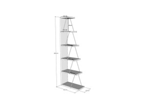 Melinos" wooden bookcase -...