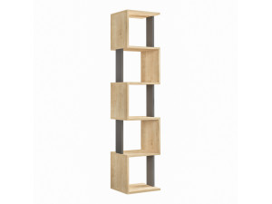 Piri" wooden bookcase - 35 x 30 x 161 cm - Sonoma OakAnthracite