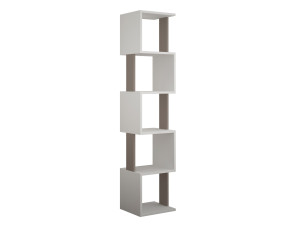 Piri" wooden bookcase - 35 x 30 x 161 cm - Light MochaWhite
