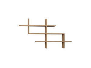 Halic" wooden bookcase - 150 x 22 x 82 cm - Oak