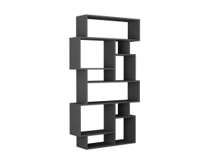 Karmato" wooden bookcase 96 x 25.5 x 168.5 cm - Anthracite