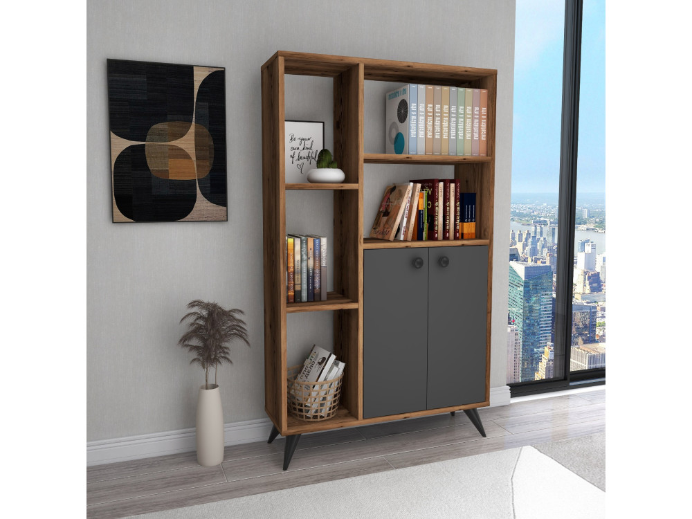 Meldan" wooden bookcase - 80 x 25 x...