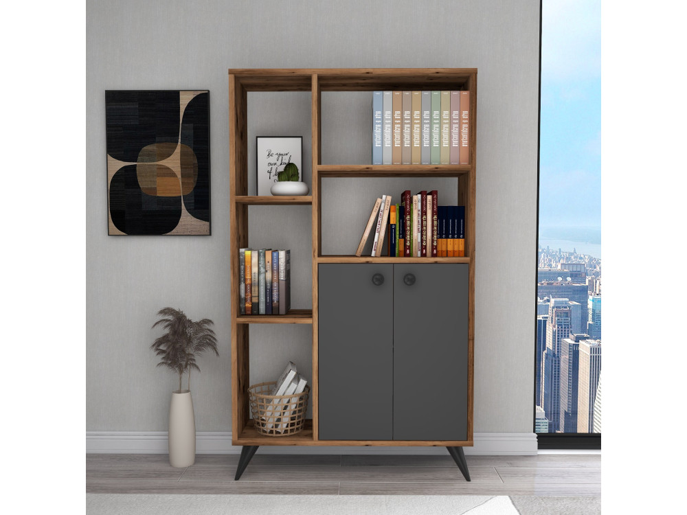 Meldan" wooden bookcase - 80 x 25 x...