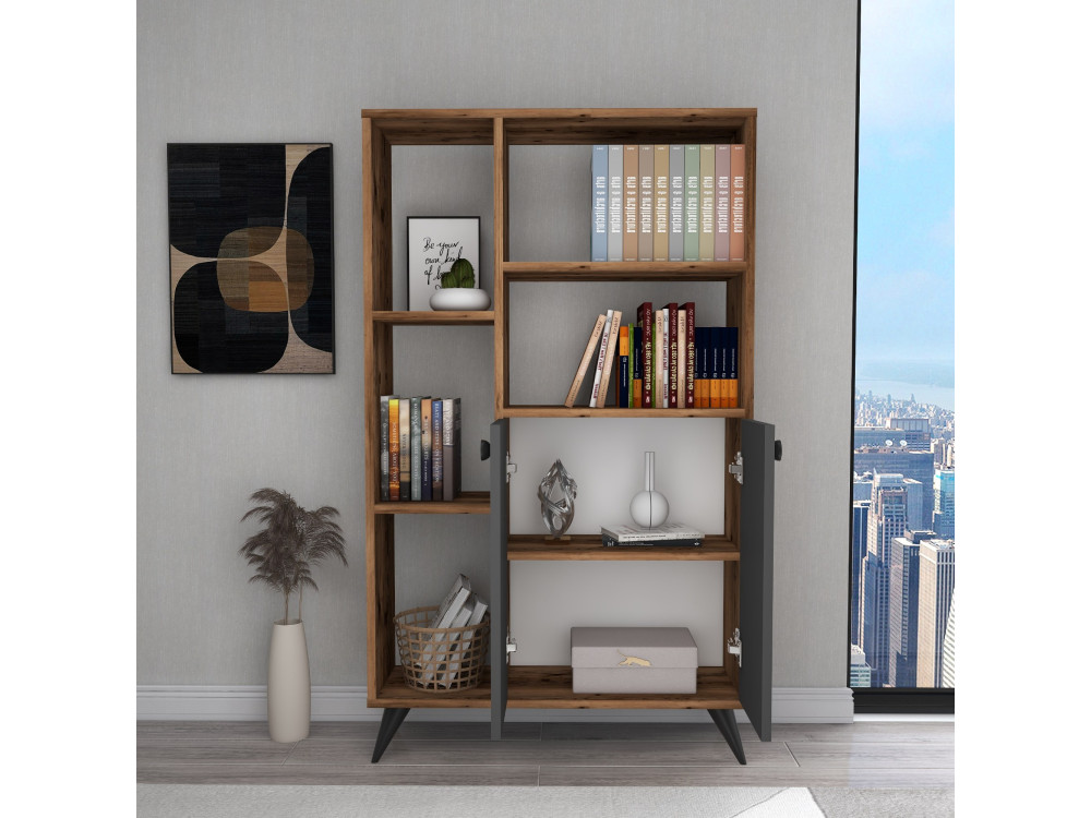 Meldan" wooden bookcase - 80 x 25 x...