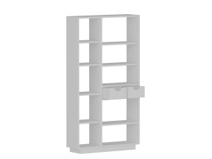 Luma" wooden bookcase - 80 x 25 x 188 cm - White