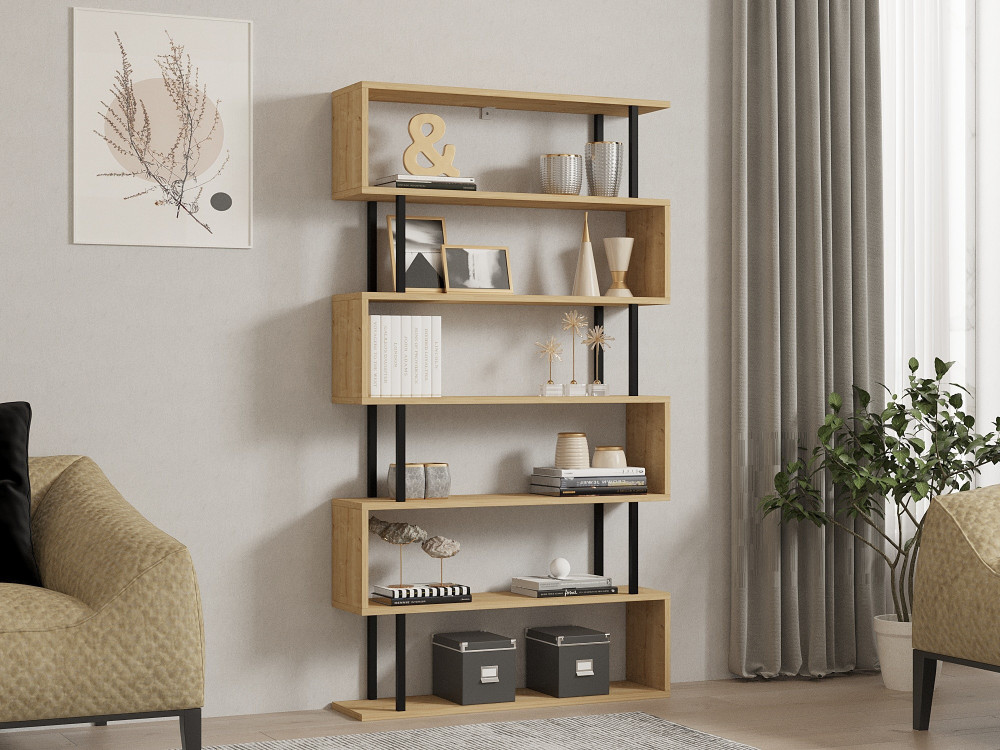 Hector" wooden bookcase - 90 x 22 x...