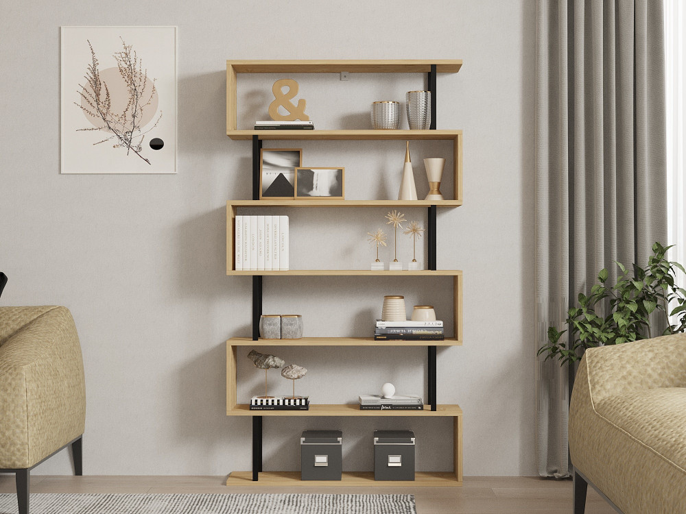 Hector" wooden bookcase - 90 x 22 x...