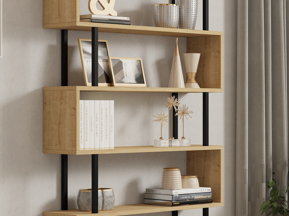 Hector" wooden bookcase - 90 x 22 x...