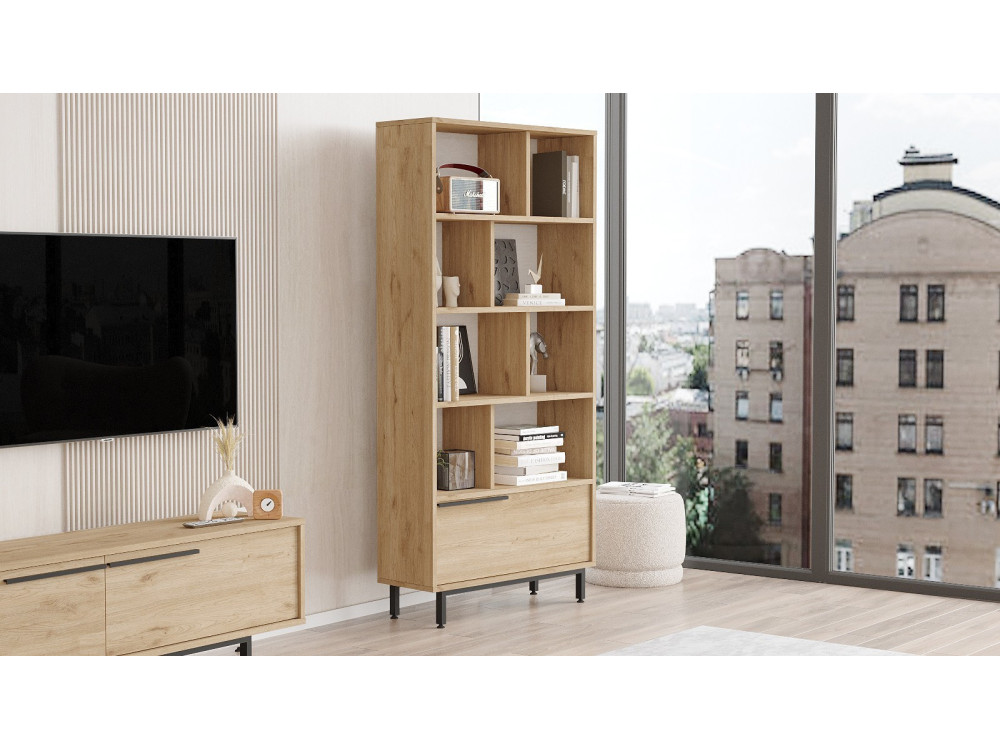 Calvin" wooden bookcase 83.9 x 29.5 x...
