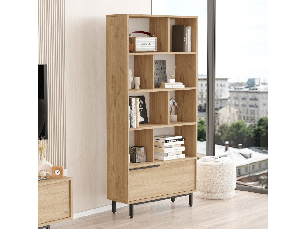 Calvin" wooden bookcase 83.9 x 29.5 x...