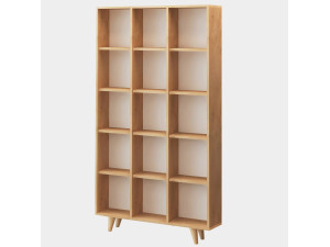 Zipa" wooden bookcase 100 x 25 x 184 cm - Oak