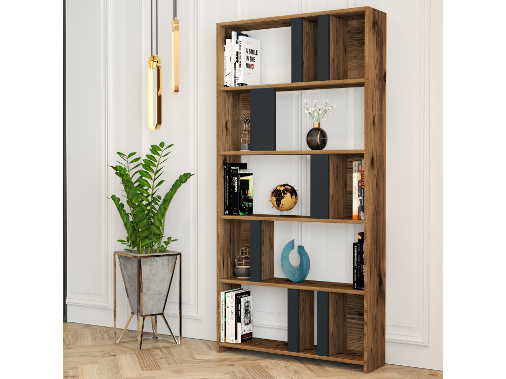 Lima" wooden bookcase 90 x 20 x 180...