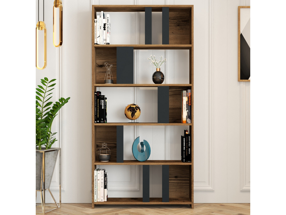 Lima" wooden bookcase 90 x 20 x 180...