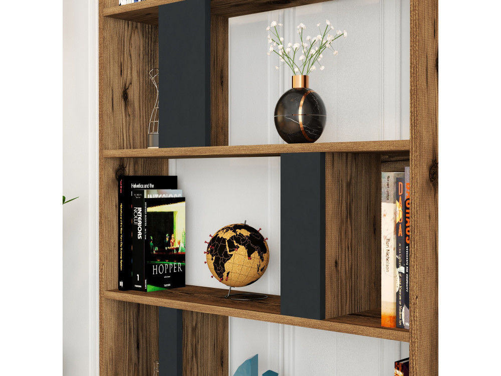 Lima" wooden bookcase 90 x 20 x 180...