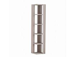 Nati" wooden bookcase - 32 x 32 x 161 cm - Light mocha brown