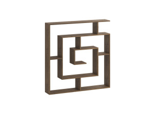 Labirent" wooden bookcase - 125 x 22 x 129 cm - Brown