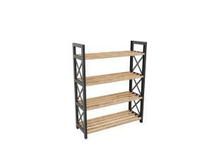 Plastic" wooden bookcase - 46 x 18 x 64 cm - Black
