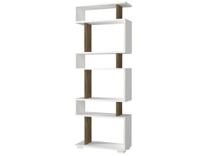 Blok" wooden bookcase - 60 x 19 x 165 cm - Brown