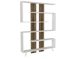 Rain" wooden bookcase - 120 x 20 x 162 cm - Brown