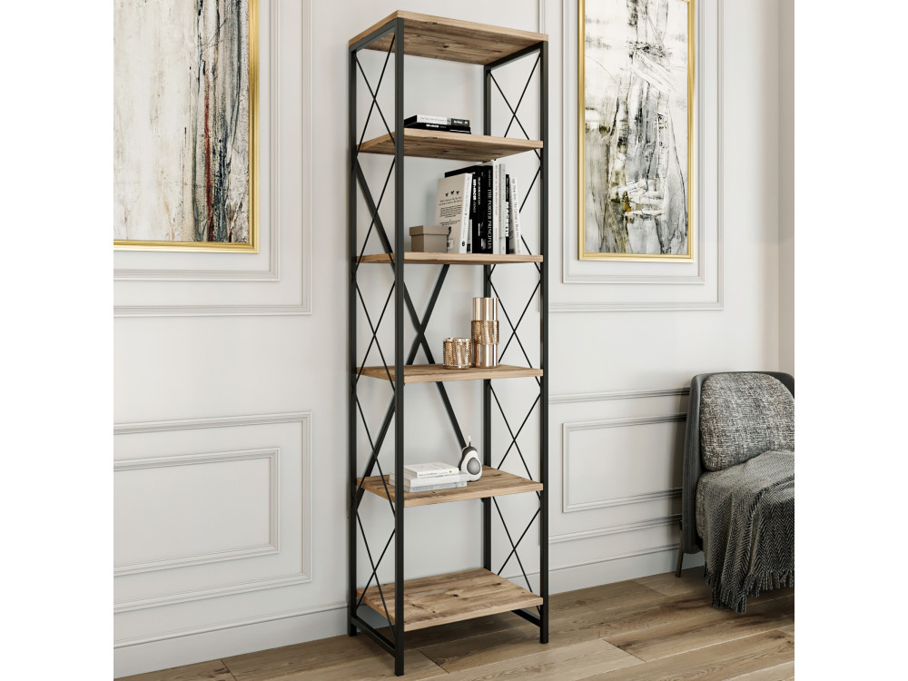 Suadiye" wooden bookcase - 50 x 30 x...