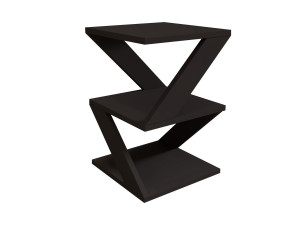 Albeni" wooden side table - 29 x 29 x 54 cm - Black