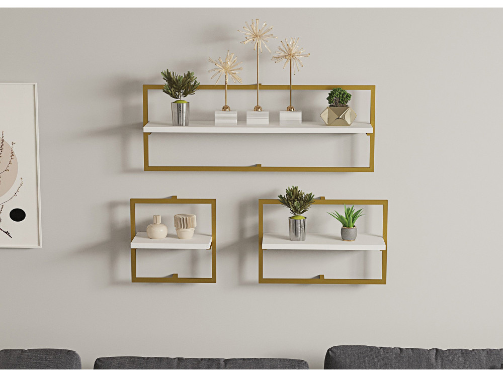 Yeso" wooden wall shelf - 80 x 20 x...