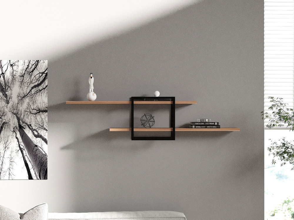 Mone" wooden wall shelf - 120 x 18 x...
