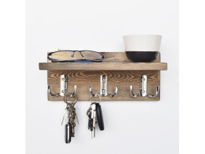 Aa031" wooden wall shelf - 30 x 11 x 13 cm - Walnut
