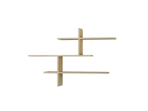 Leo" wooden wall shelf - 123 x 22 x 80 cm - Oak