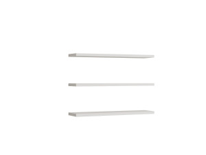 Set of 3 "Boss" wooden wall shelves - 60 x 1 x 14 cm - White