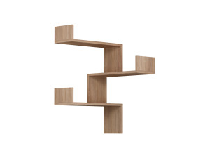 Luksa" wooden wall shelf - 60 x 90 x 60 cm - Oak