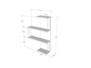 Cambel" wooden wall shelf -...
