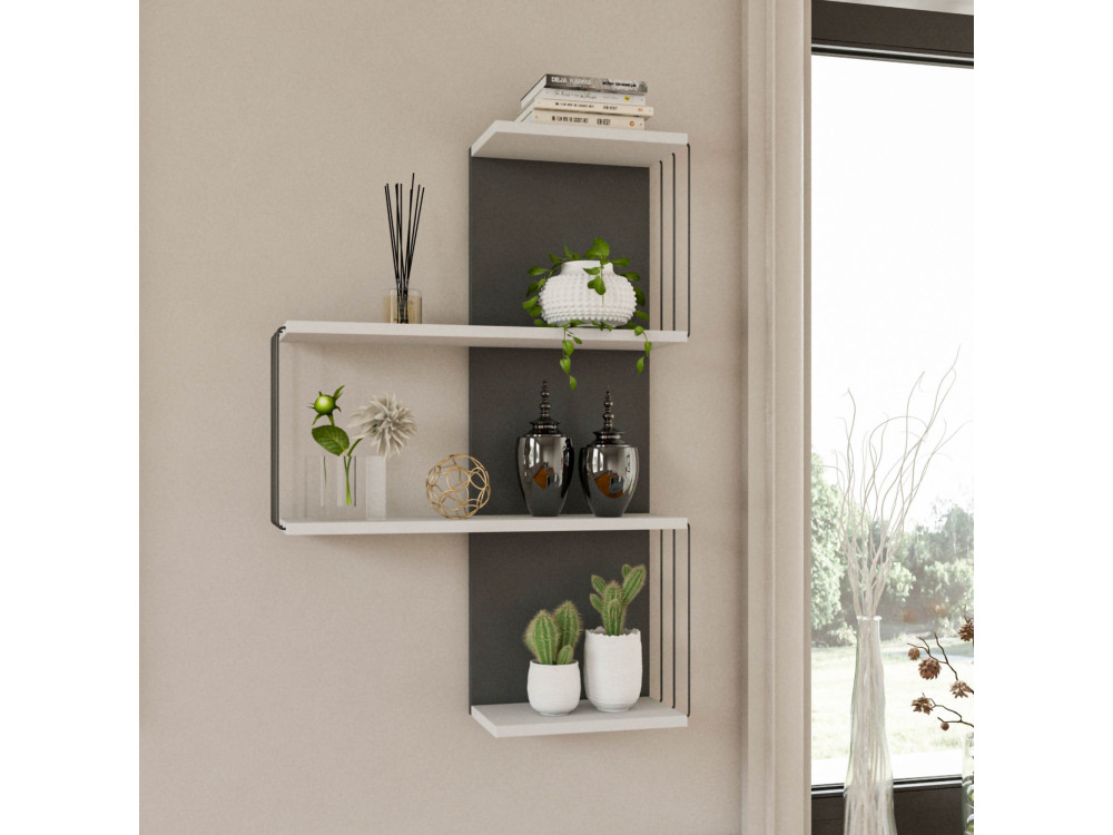 Cambel" wooden wall shelf - 64 x 19 x...