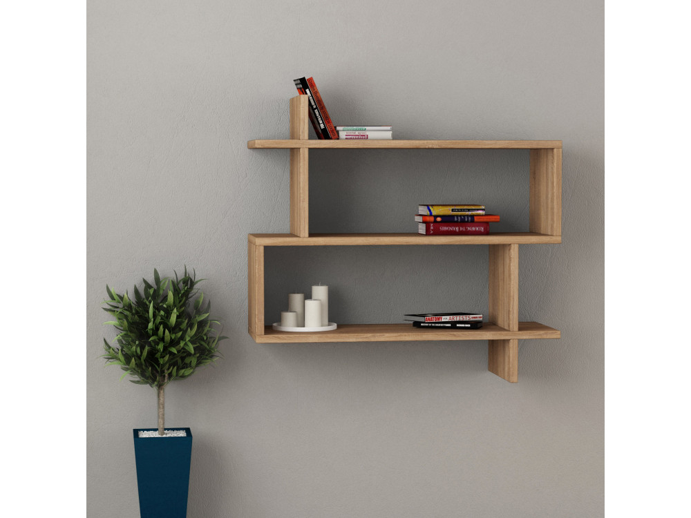 Paralel" wooden wall shelf - 70 x 22...
