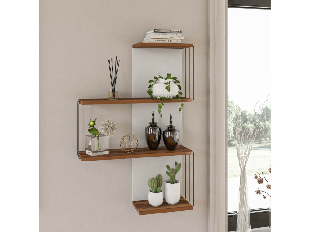 Cambel" wooden wall shelf - 64 x 19 x...