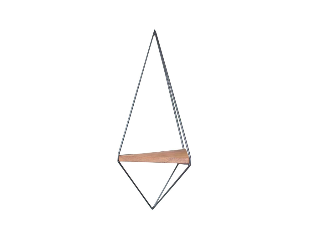 WR039" geometric wooden wall shelf -...