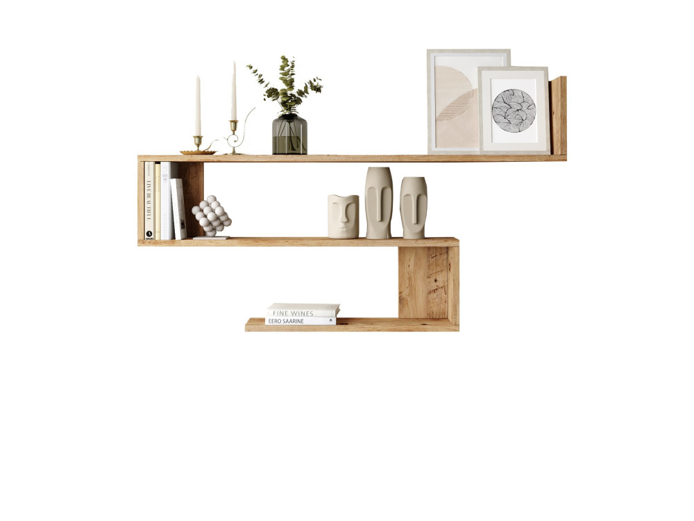 Wlad" wooden wall shelf - 120 x 14 x...
