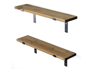 Set of 2 wooden wall...