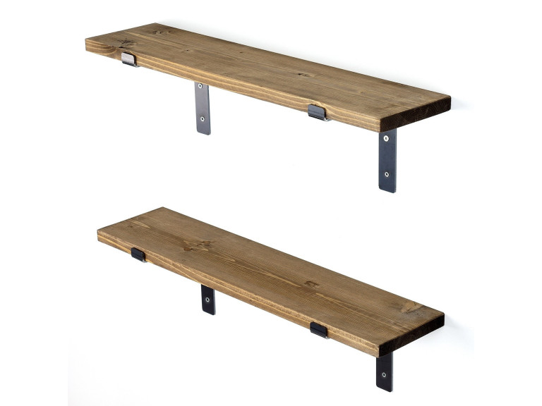 Set of 2 wooden wall shelves "Looby"...