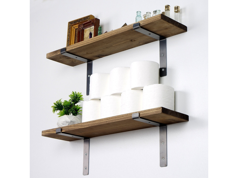 Set of 2 wooden wall shelves "Looby"...