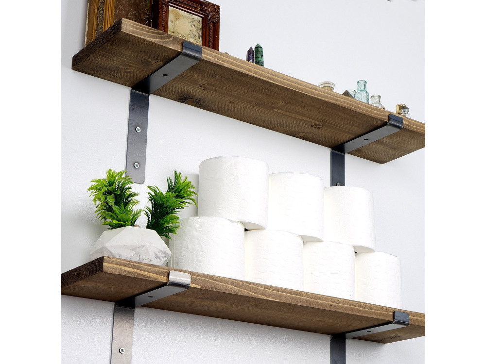 Set of 2 wooden wall shelves "Looby"...