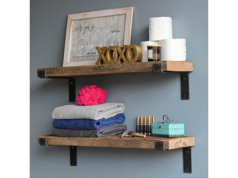 Set of 2 wooden wall shelves "Looby"...
